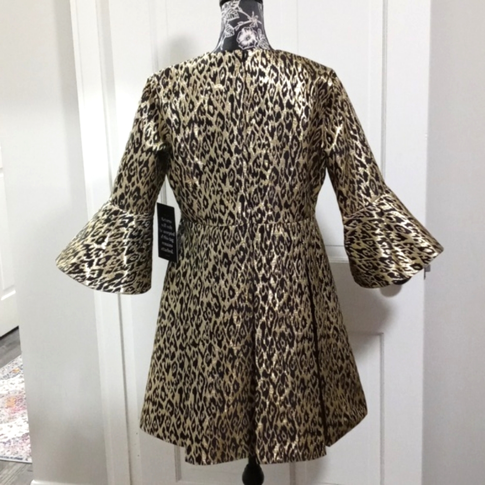 🆕️ 🐆Tuckernuck🐆 - Gold Leopard Mel Dress - Picture 3 of 16